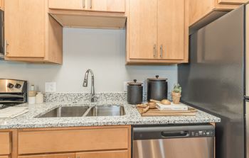 Sink and cabinets